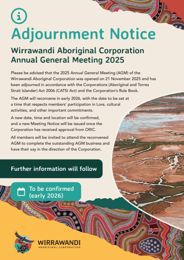Adjournment Notice: Wirrawandi AGM 2025